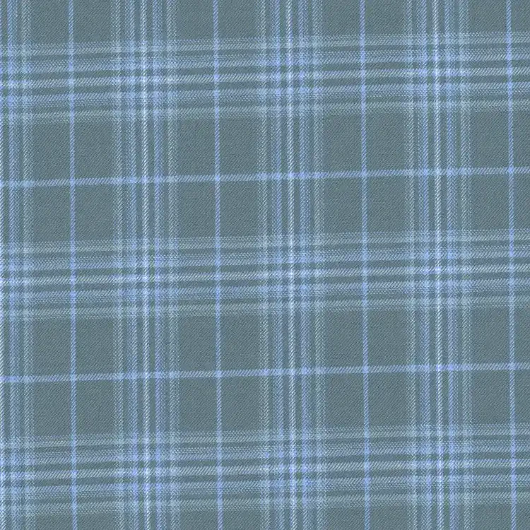 Teal Green with Sky Blue Check