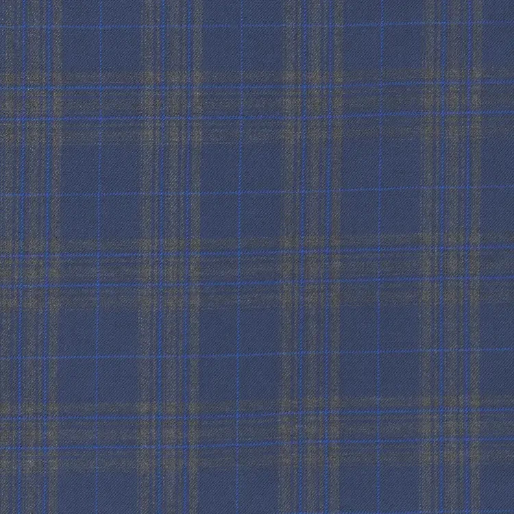 Teal Blue with Golden Yellow Check