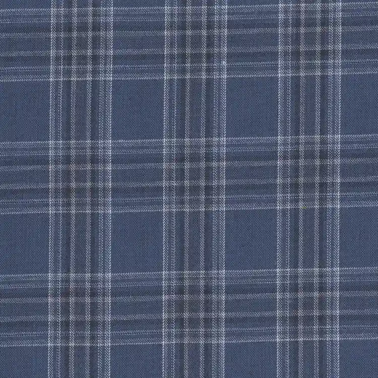 Steel Blue with Black and white Check