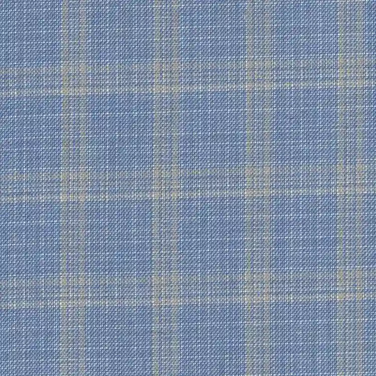 Steel Blue with Mustard Check