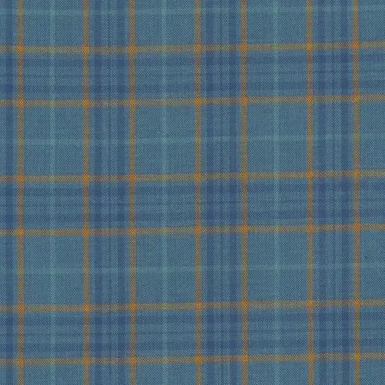 Teal with Mustard and Blue Check
