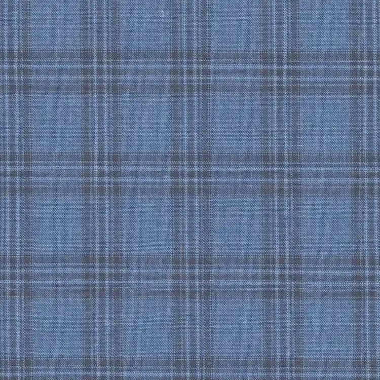Cornflower Blue with Dark Brown Check