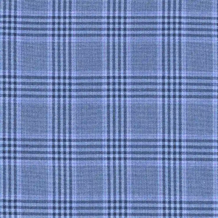 Sky Blue with Dark Blue and Purple Check