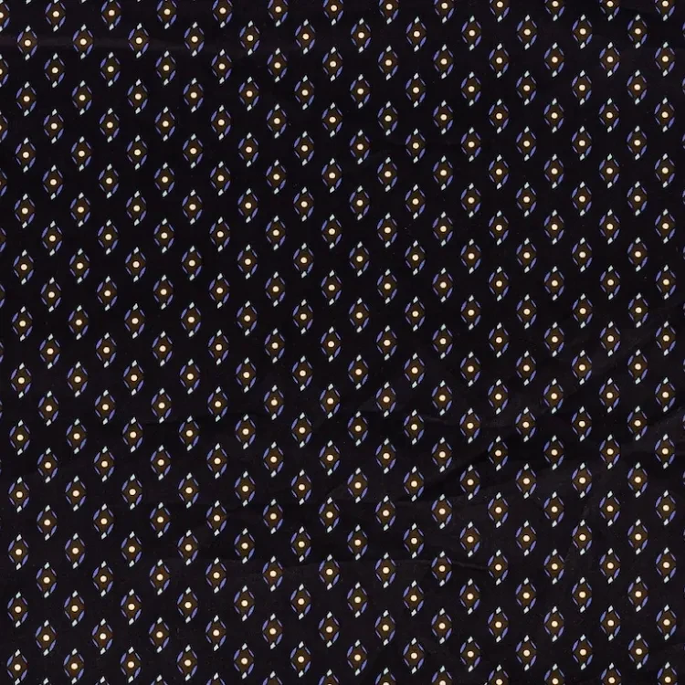 Midnight Blue Patterned Print