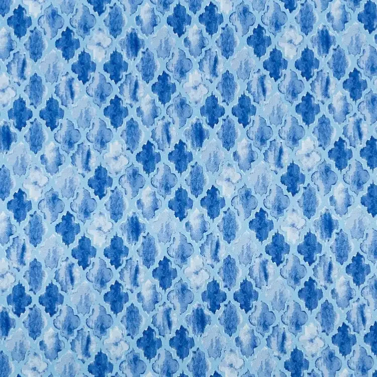 Light Blue Morrocan Pattern Print