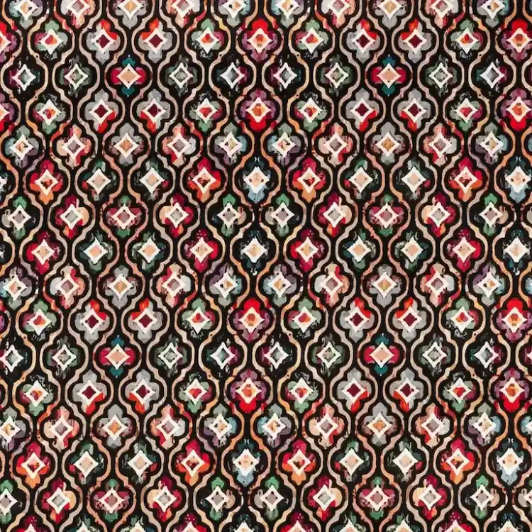 Multicolored Morrocan Pattern Print