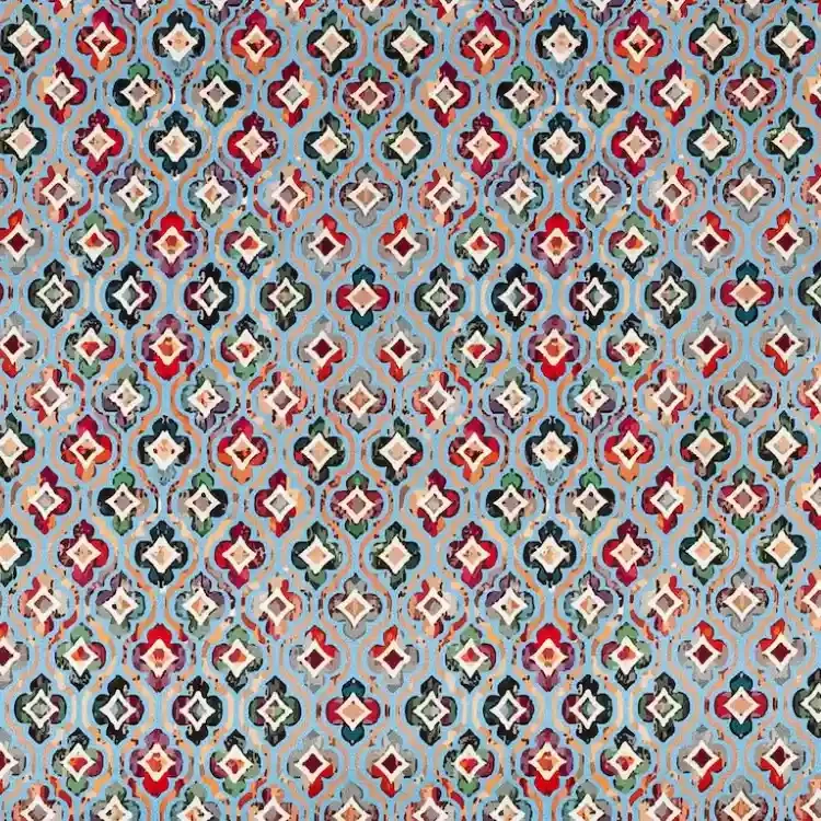 Multicolored Morrocan Pattern Print