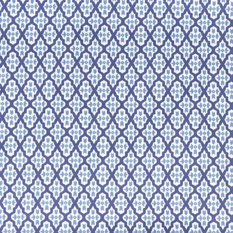 Cornflower Blue Morrocan Pattern Print