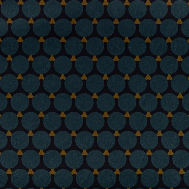 Dark Forest Green Circle Pattern Print