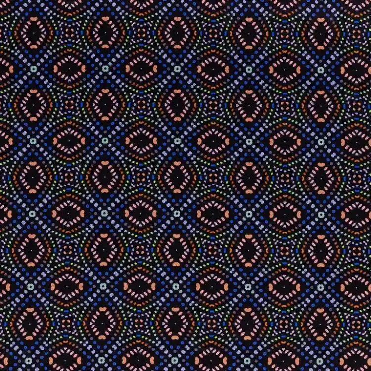 Multicolor Geometric Diamond Dot Pattern Print