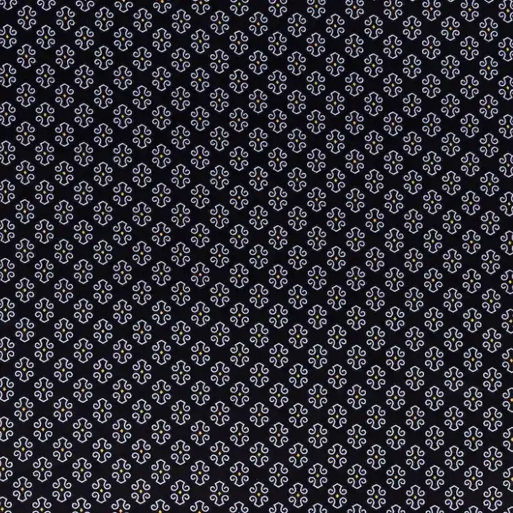 Black Fluer De Lis Pattern Print