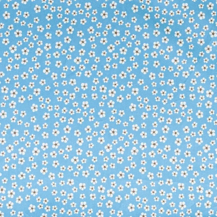 Light Blue with White Flower Print