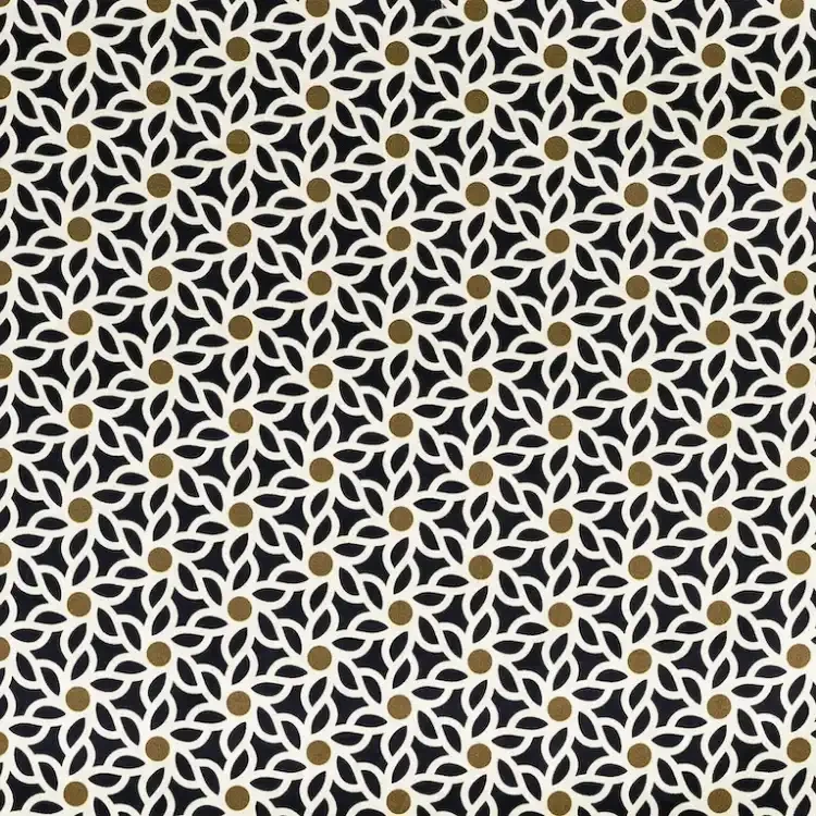 Midnight Blue Flower Print