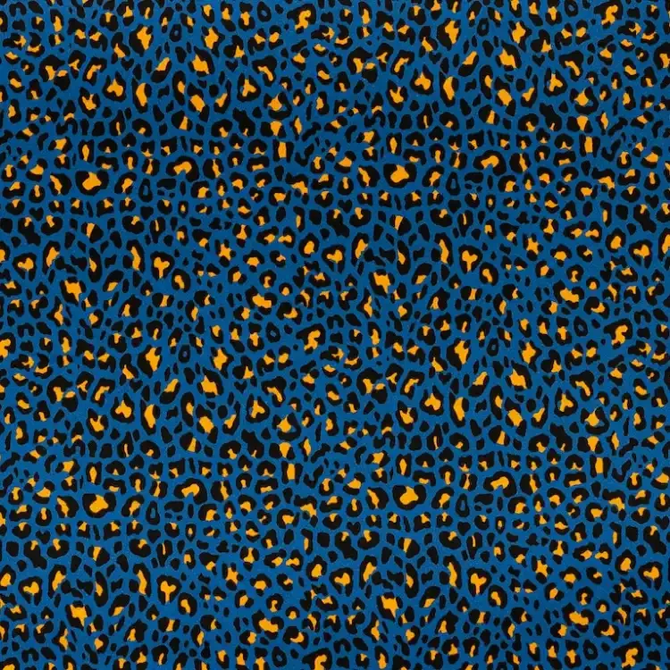 Cobalt Blue Leopard Print