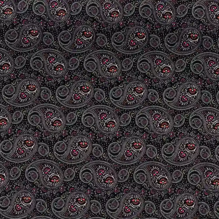 Black Paisley Print