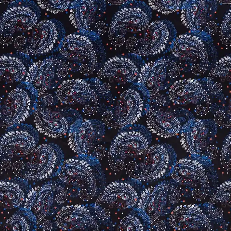 Blue Paisley Print