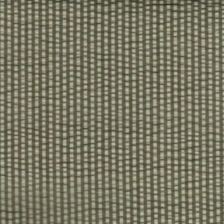 Dark Olive Stripes SeersuckerShirt Fabric