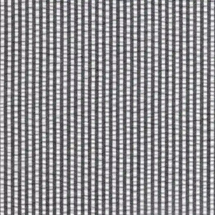 Grey and White Stripes SeersuckerShirt Fabric