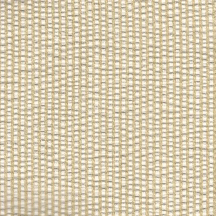 Yellow and White Stripes SeersuckerShirt Fabric