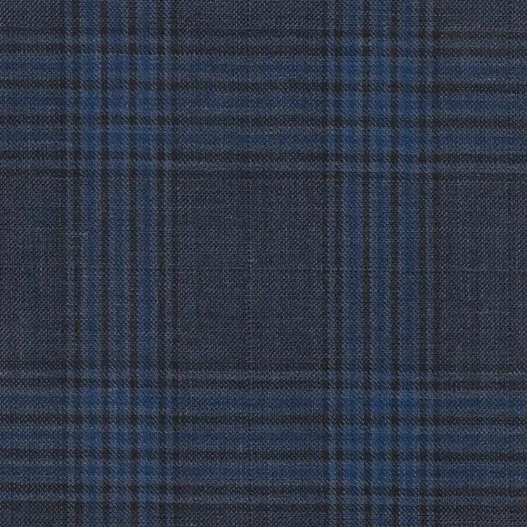 Denim Blue With Light Blue Plaid