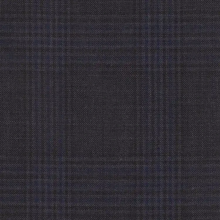 Dark Gray With Navy Blue Plaid