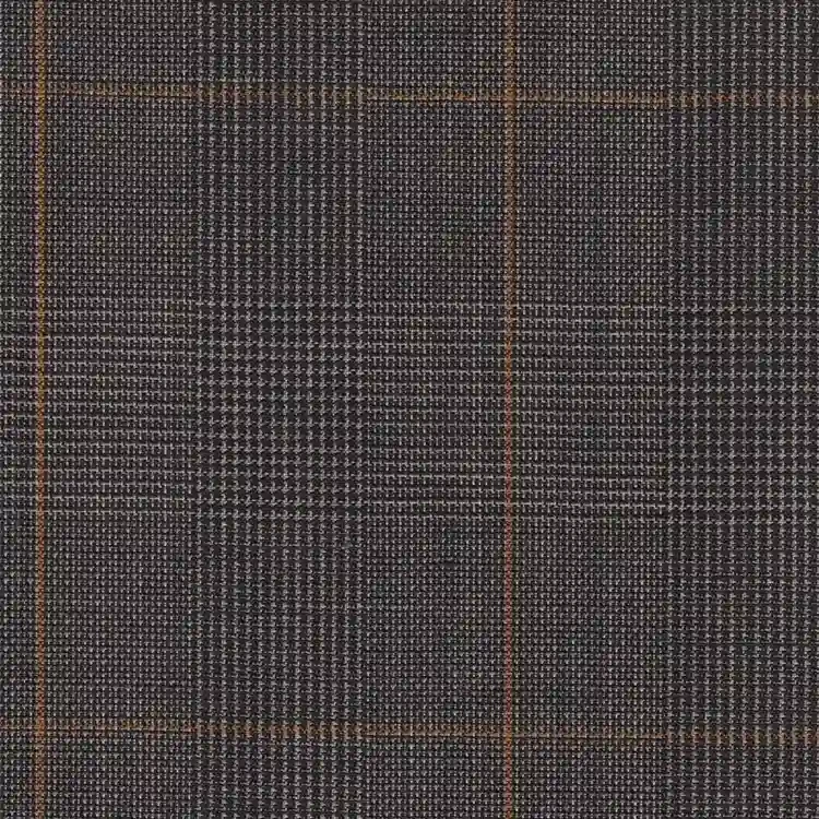 Medium Gray Glen Plaid with Copper Windowpane
