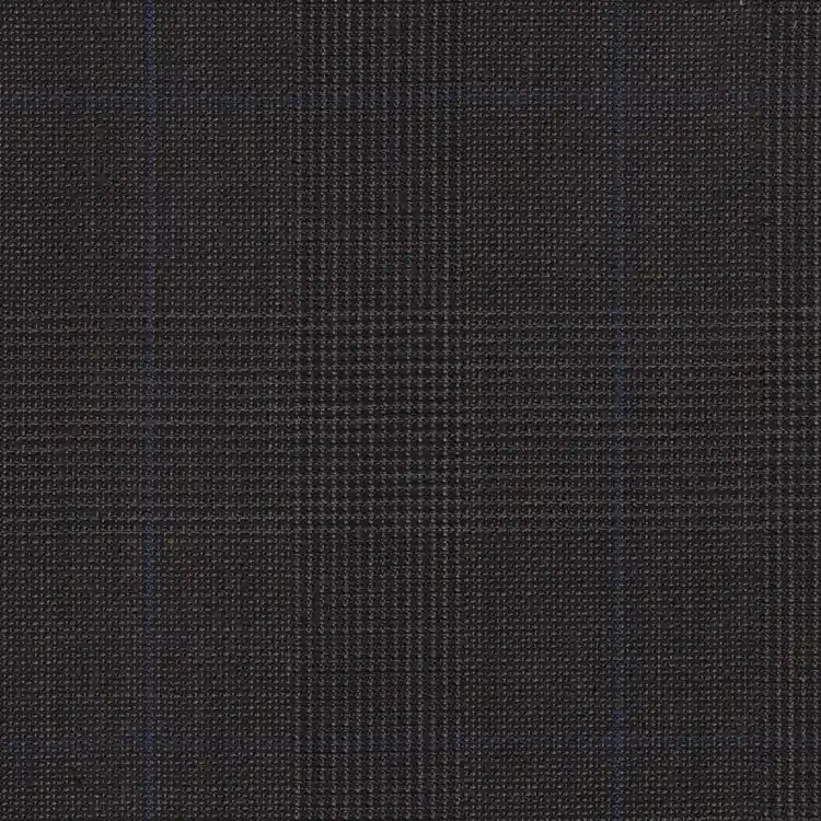 Dark Gray Glen Plaid with Blue Windowpane