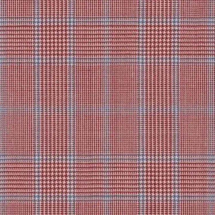 Crimson Red and Aqua Check