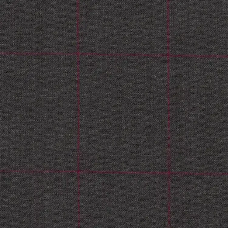 Dark Gray with Plum Windowpane