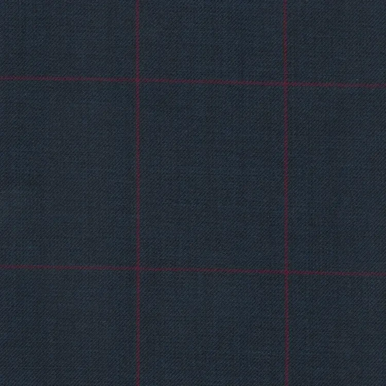 Navy Blue with Purple Windowpane