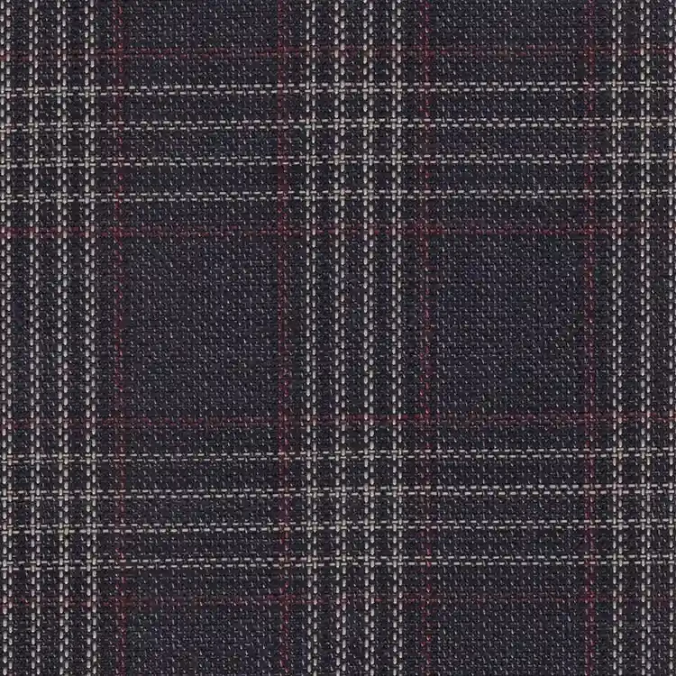 Dark Blue, White and Plum Plaid