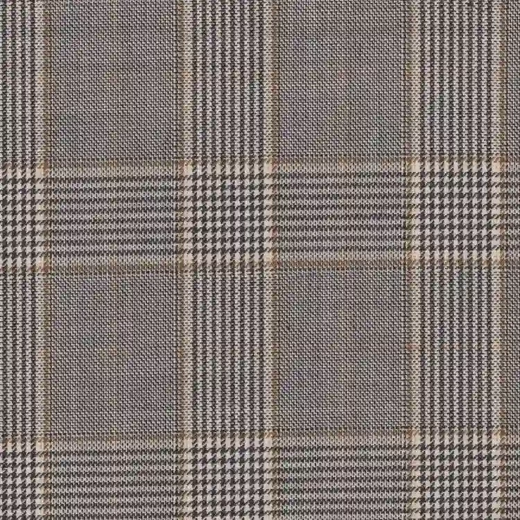Light Gray and Brown Plaid