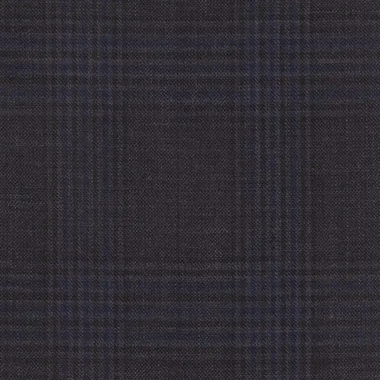 Dark Gray with Royal Blue Windowpane