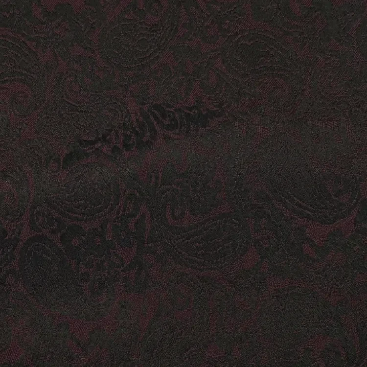 Maroon Floral Paisley Jacquard