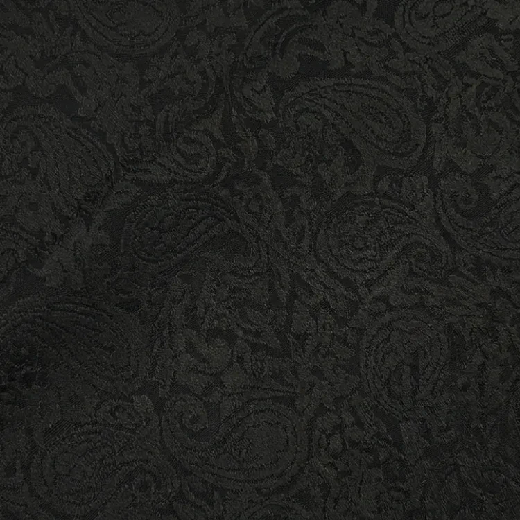 Black Floral Paisley Jacquard
