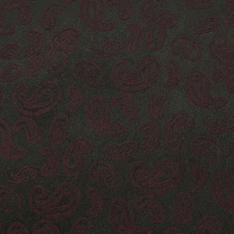 Maroon Paisley Jacquard