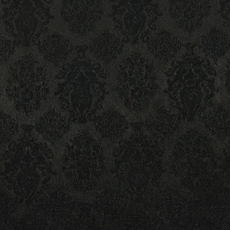 Black Damask Pattern Jacquard