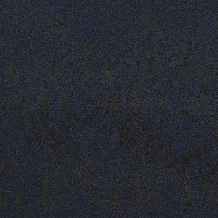 Navy Brocade Floral Jacquard