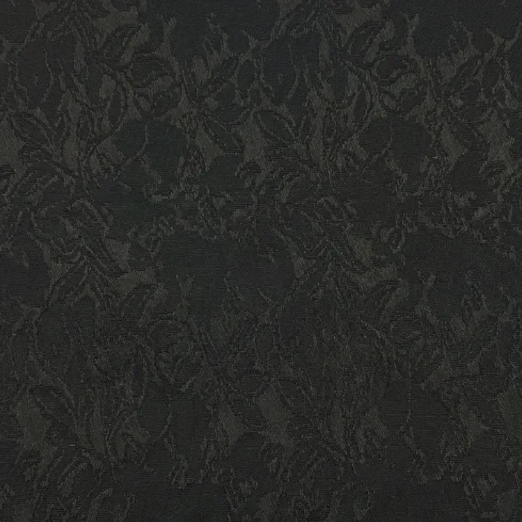 Black Brocade Floral Jacquard