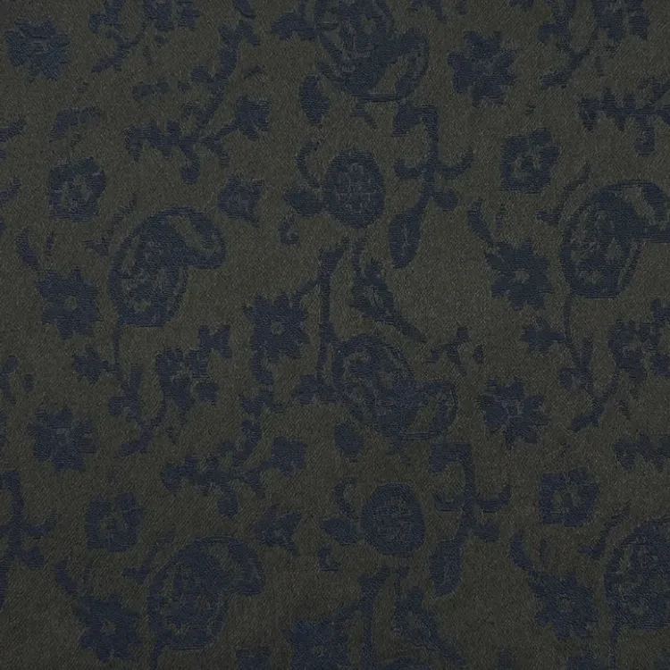Navy Floral Jacquard