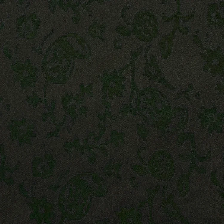 Forest Green Floral Jacquard