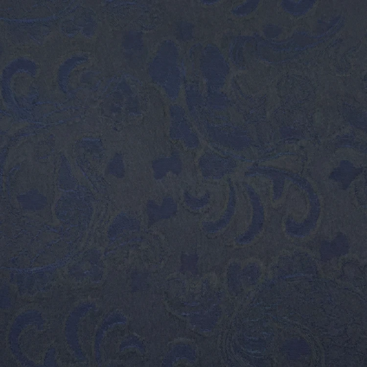 Navy Blue Floral Jacquard