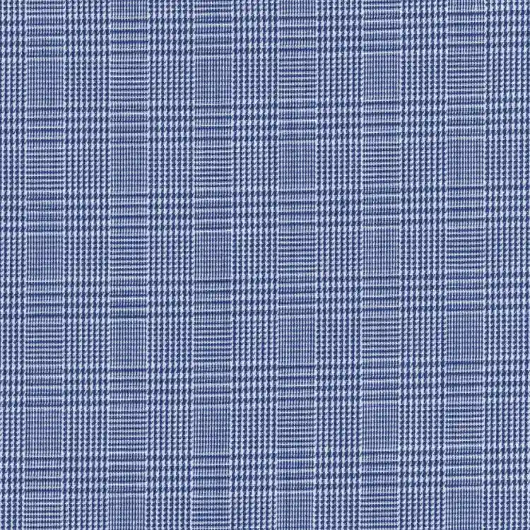 Blue and White Check Shirt Fabric