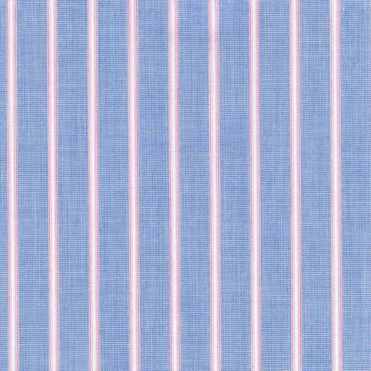 Light Blue with Pink and White Stripe Shirt Fabric