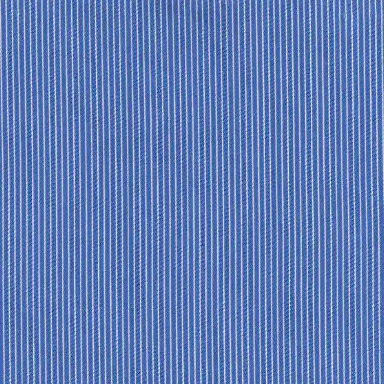 Blue and White Pencil Stripes Shirt Fabric