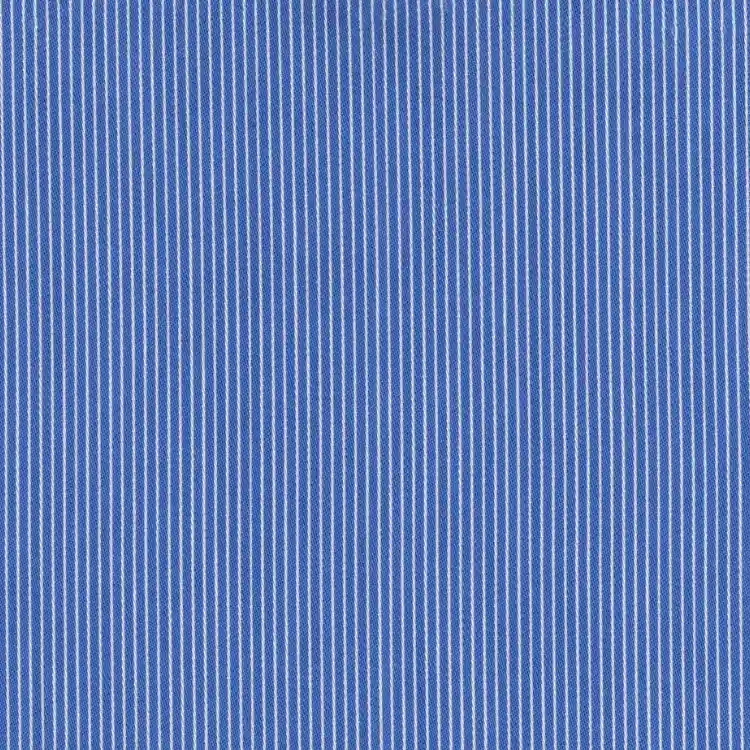 Blue with Thin White Stripes Shirt Fabric