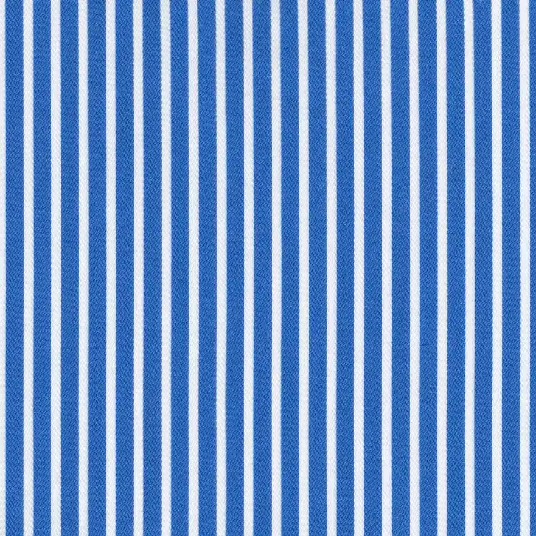 Blue with White Stripes Shirt Fabric