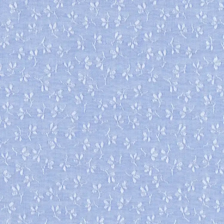 Light Blue with Floral Pattern Shirt Fabric