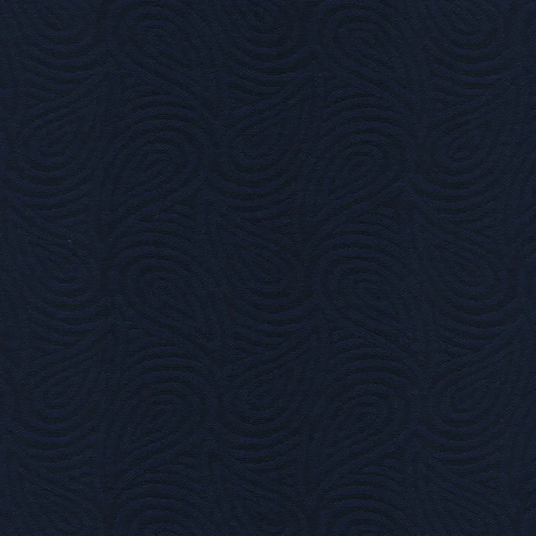 Deep Navy Jacquard Paisley Shirt Fabric