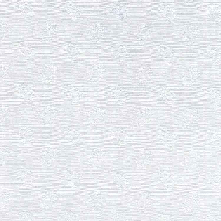 White with Paisley Pattern Shirt Fabric